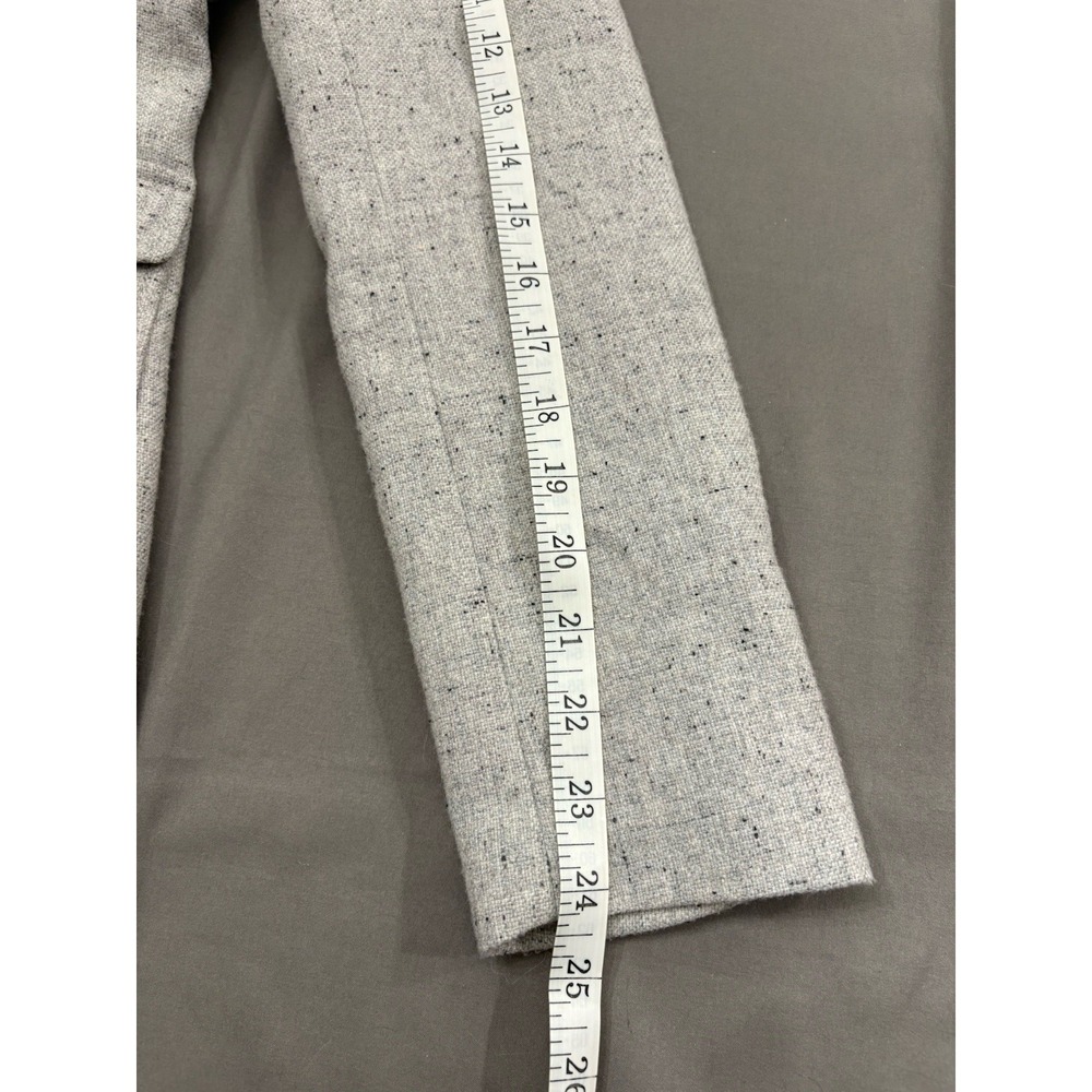 Banana Republic Women's Gray Button Front Long Sleeve Blazer Hacking Jacket 4 - Picture 9 of 14